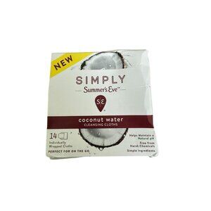 Simply Summers Eve Coconut Water Cleansing Cloths 14 Pack New Retired Item
